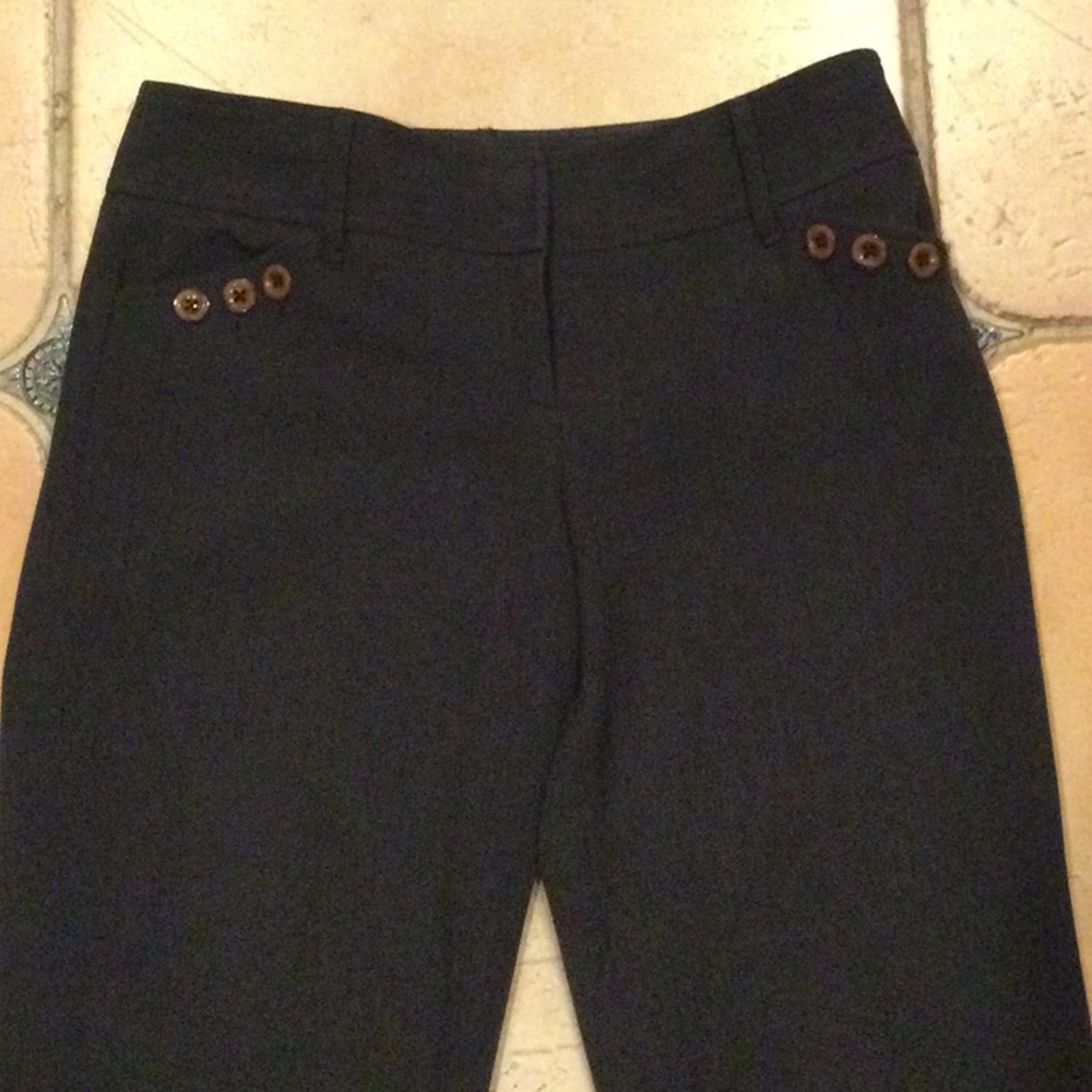 Ann Taylor Loft Dark Grey Pants with Button Detail 4